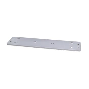 Flad monteringsplade til dørlukker - 58 mm - Sølv