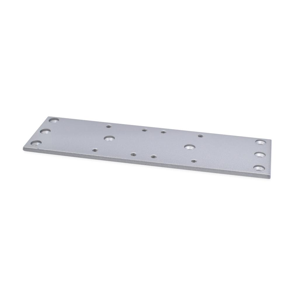 Flad monteringsplade til dørlukker - 60 mm - Sølv