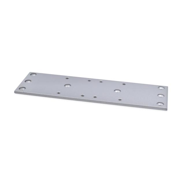 Flad monteringsplade til dørlukker - 60 mm - Sølv