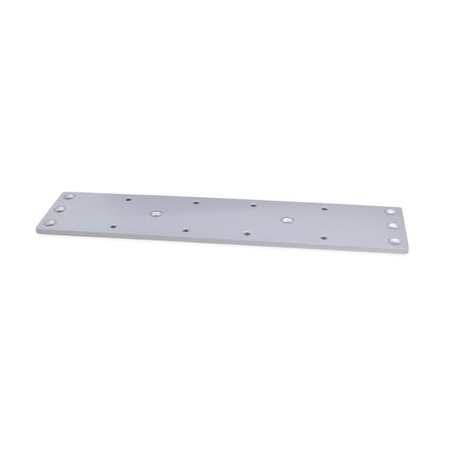 Flad monteringsplade til dørlukker - 67 mm - Sølv
